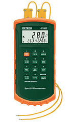 Extech 421502 Type J/K, Dual Input Thermometer with Alarm